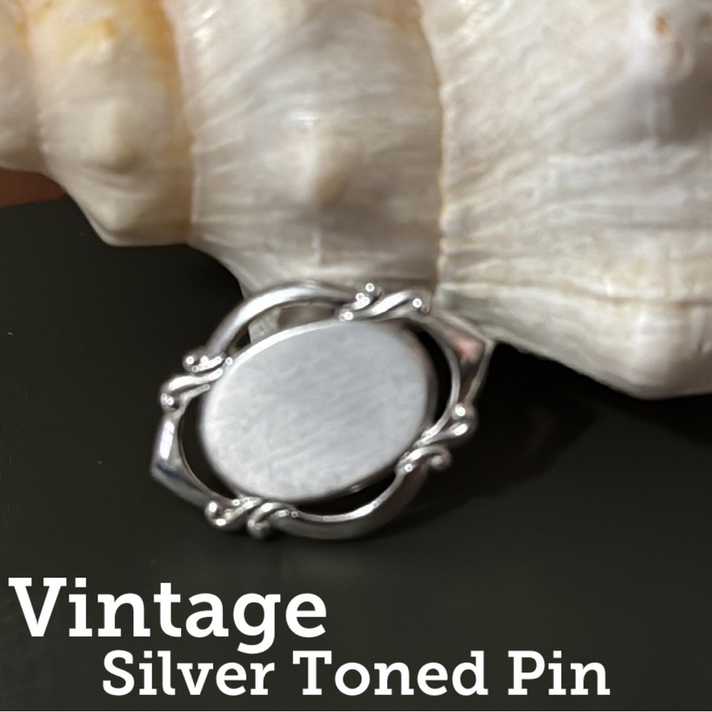 Gently Used Vintage Pin-Silver Tone-Can Personalize With An Initial